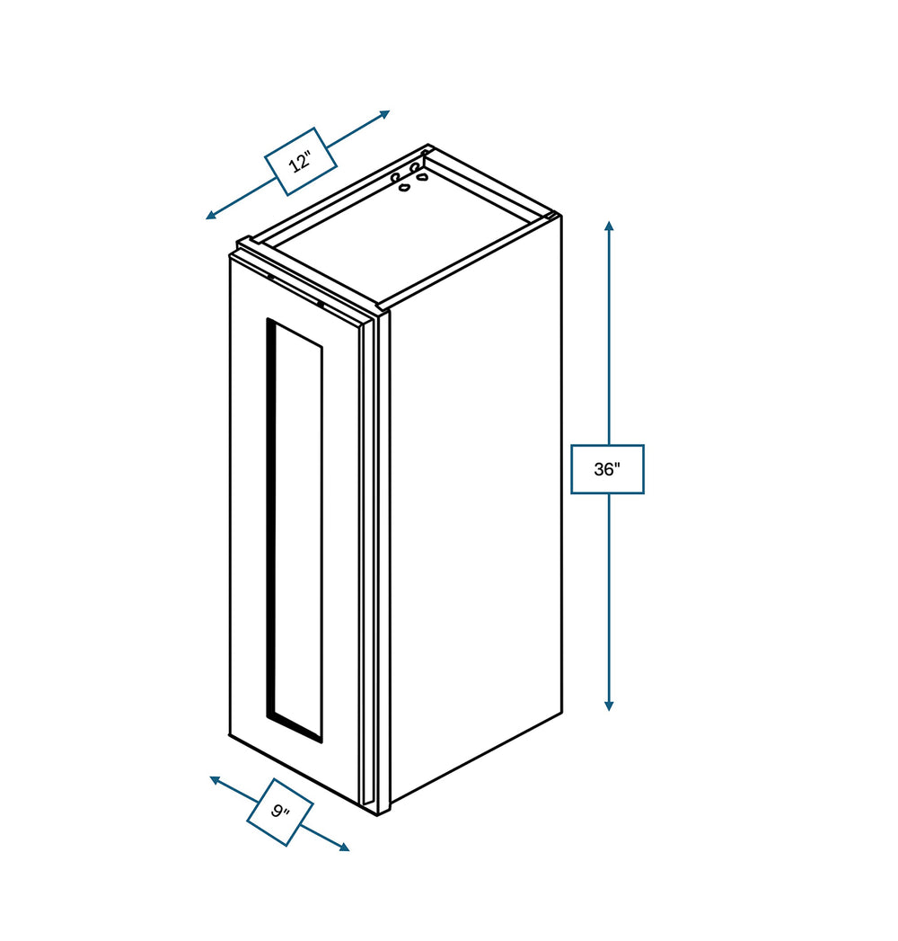 Builder's Pride Bluff Shaker 9 in. x  36 in. Wall Cabinet