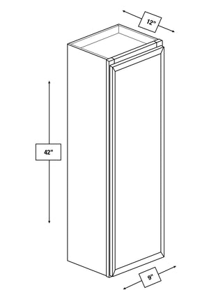 Arctic Mist Slim Shaker 9 in. x 42 in. Wall Cabinet
