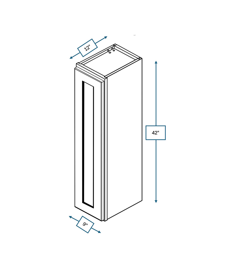 Builder's Pride Bluff Shaker 9 in. x  42 in. Wall Cabinet