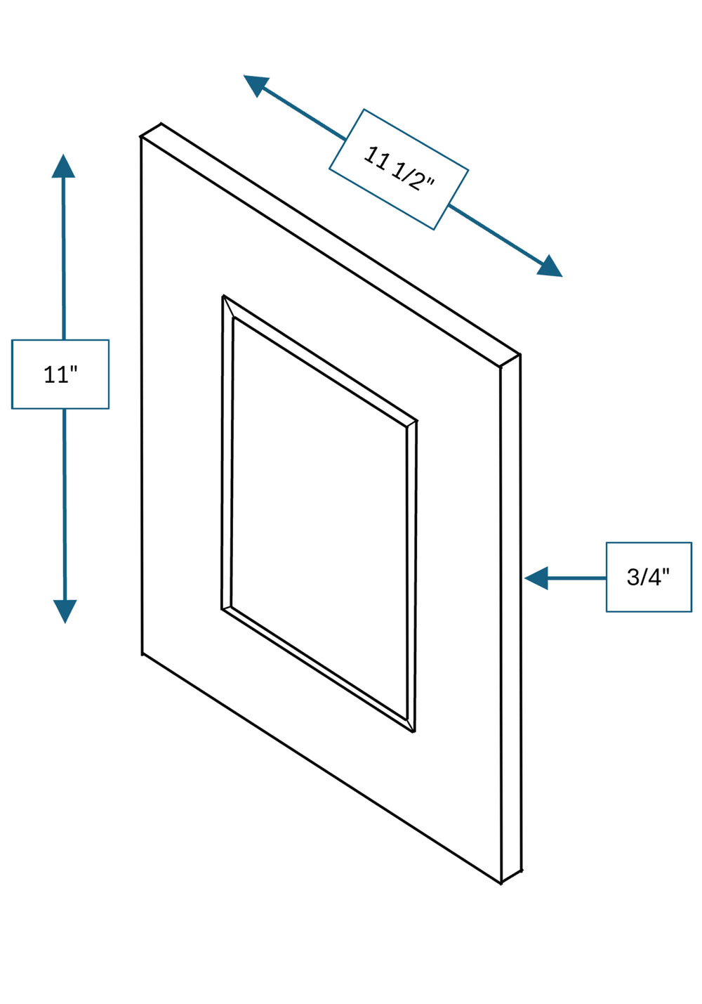 Chalet White Raised Panel Chalet White WC12X12 Clear Glass DOOR 2 PACK