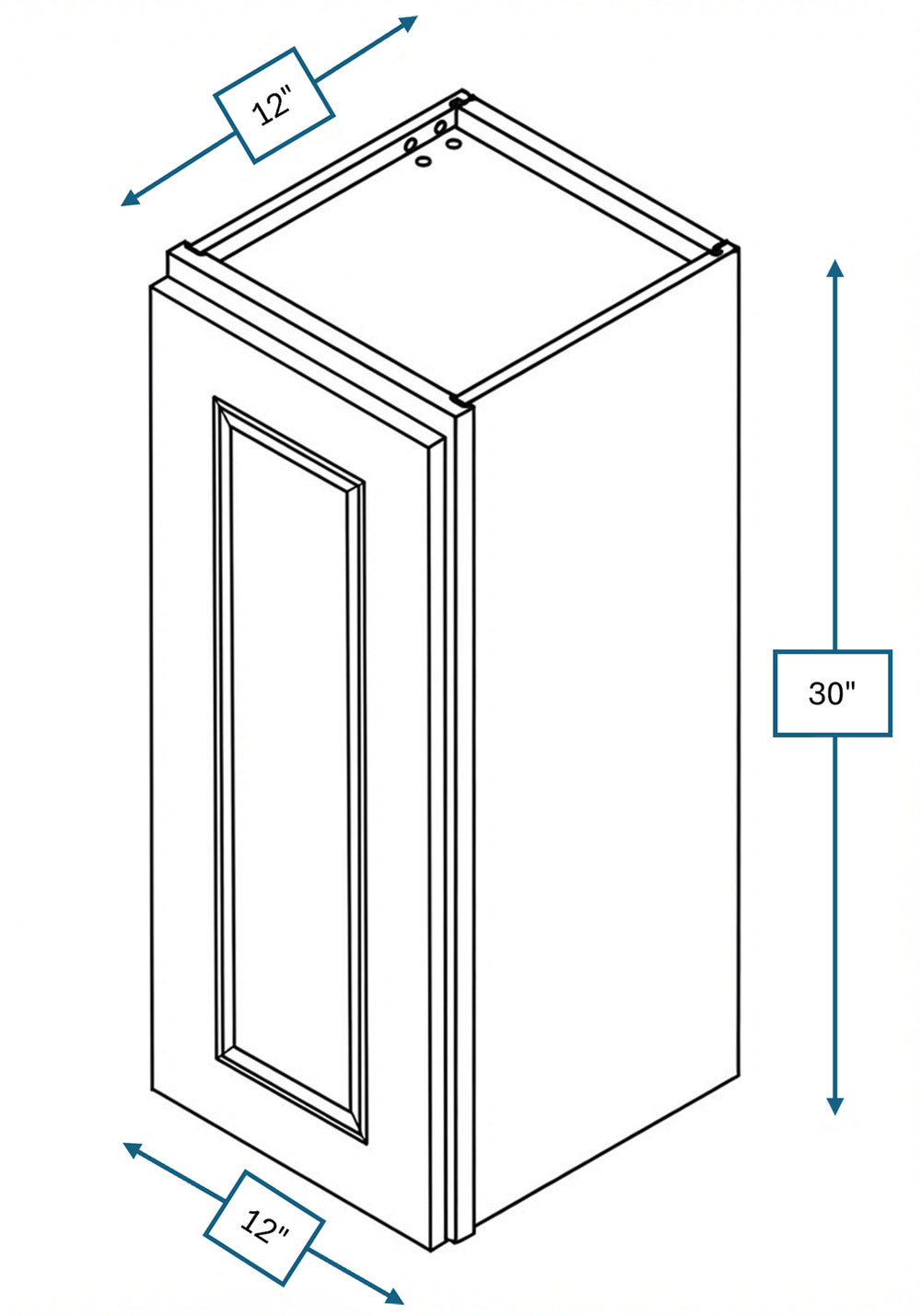 Montpelier Sage Raised Panel 12 in. x 30 in. Wall Cabinet