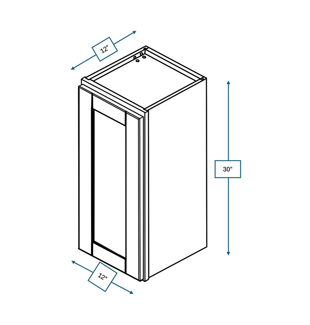 Malibu White 12 in. Wide x 12 in. Deep x 30 in. Tall - Wall Shaker Cabinet