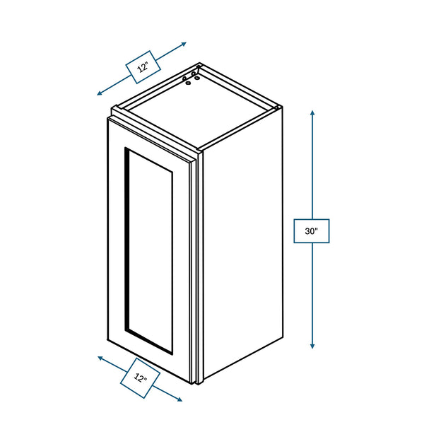 Hampton Pewter 12 in. Wide x 12 in. Deep x 30 in. Tall - Wall Shaker Cabinet