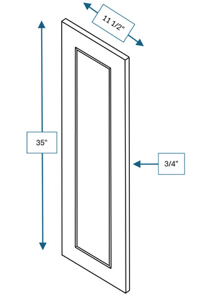 Knightsbridge Brown Raised Panel Clear Glass Door 12 in.x 36 in.