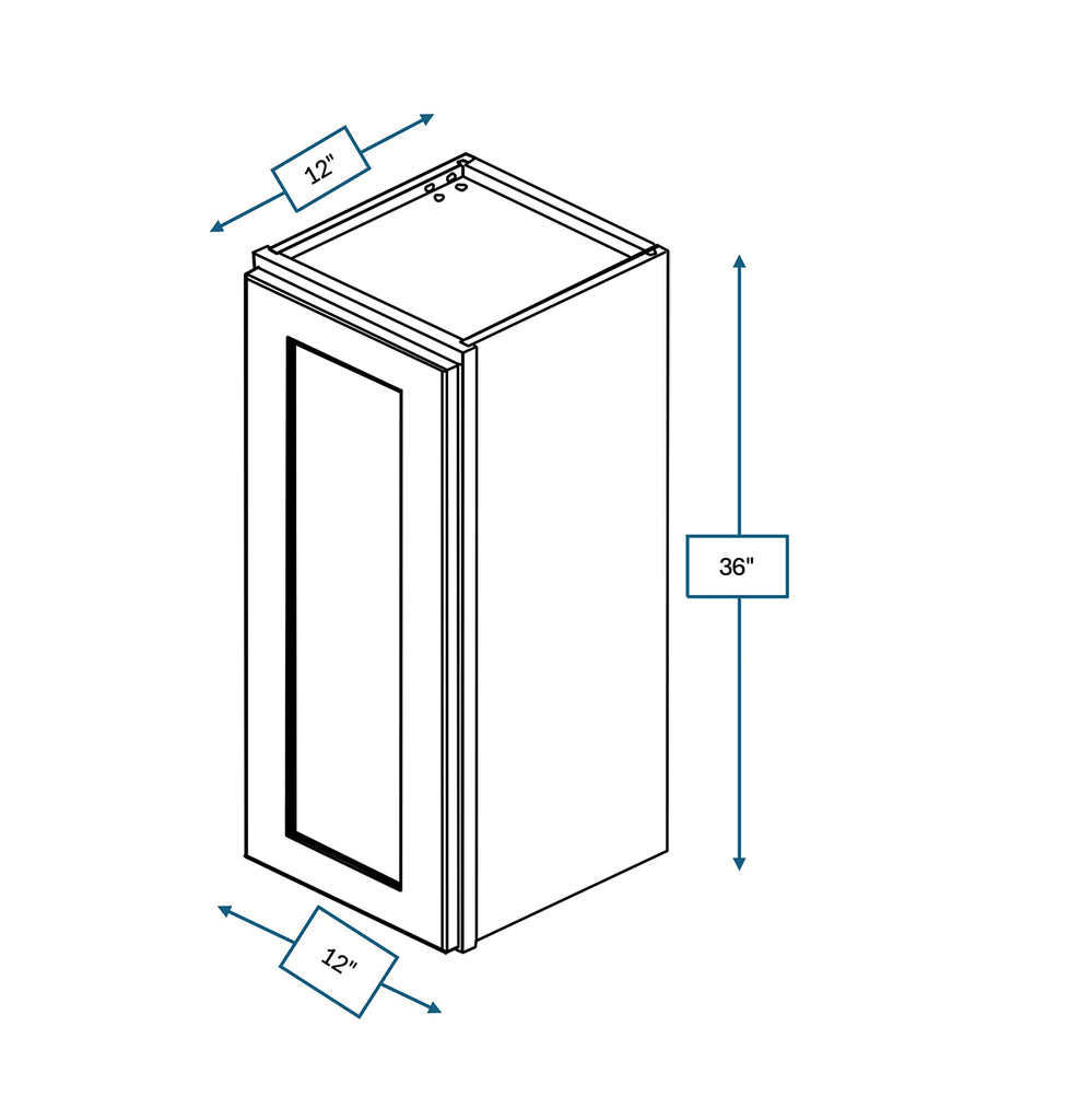 Platinum Grey Shaker 12 in. x 36 in. Wall Cabinet