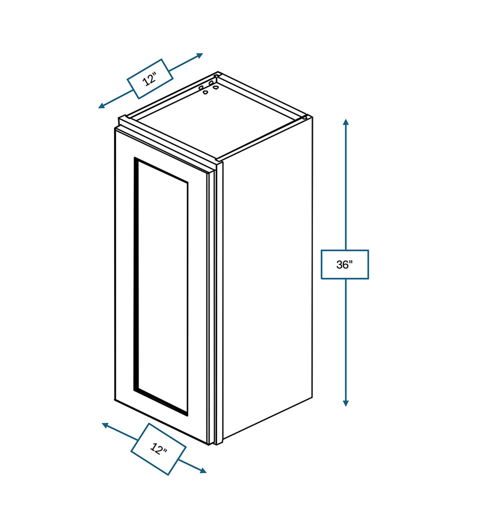 Builder's Pride Bluff Shaker 12 in. x  36 in. Wall Cabinet