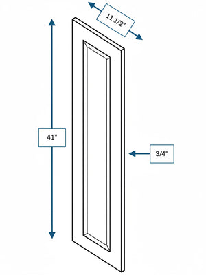 Sea Pines Green Bevel Shaker Clear Glass Door  12 in.x 42 in.