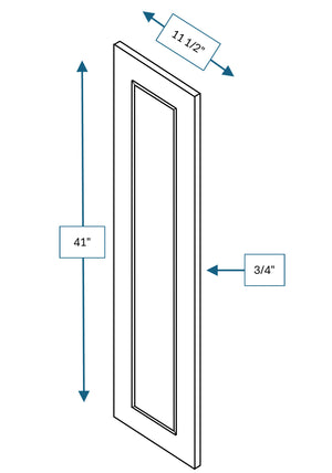Chalet White Raised Panel Clear Glass Door 12 in.x 42 in.