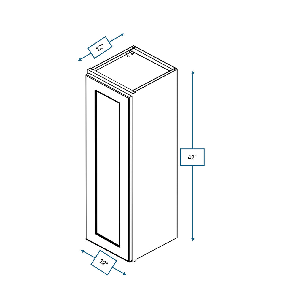 Platinum Grey Shaker 12 in. x 42 in. Wall Cabinet