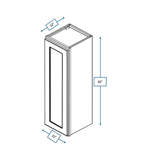 Hampton Pewter 12 in. Wide x 12 in. Deep x 42 in. Tall - Wall Shaker Cabinet