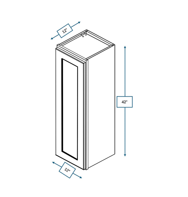 Annapolis Blue 12 in. Wide x 12 in. Deep x 42 in. Tall - Wall Shaker Cabinet