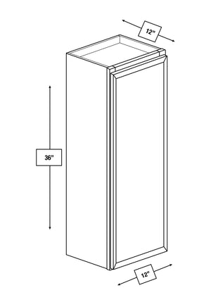 Arctic Mist Slim Shaker 12 in. x 42 in. Wall Cabinet