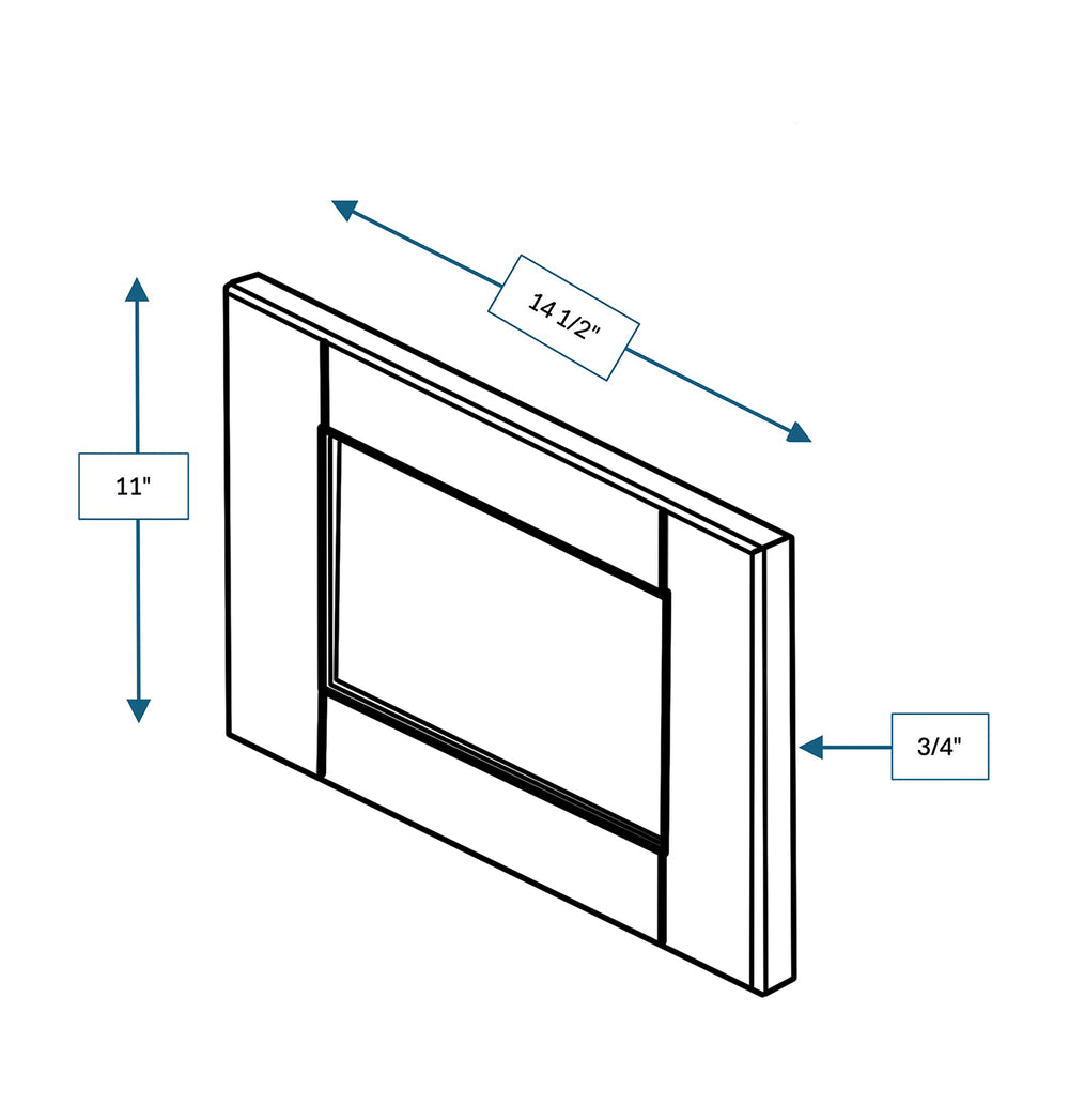Malibu White Frosted Glass Door for 15 in. Wide x 12 in. Deep x 12 in. Tall - Wall Shaker Cabinet - 2 Pack