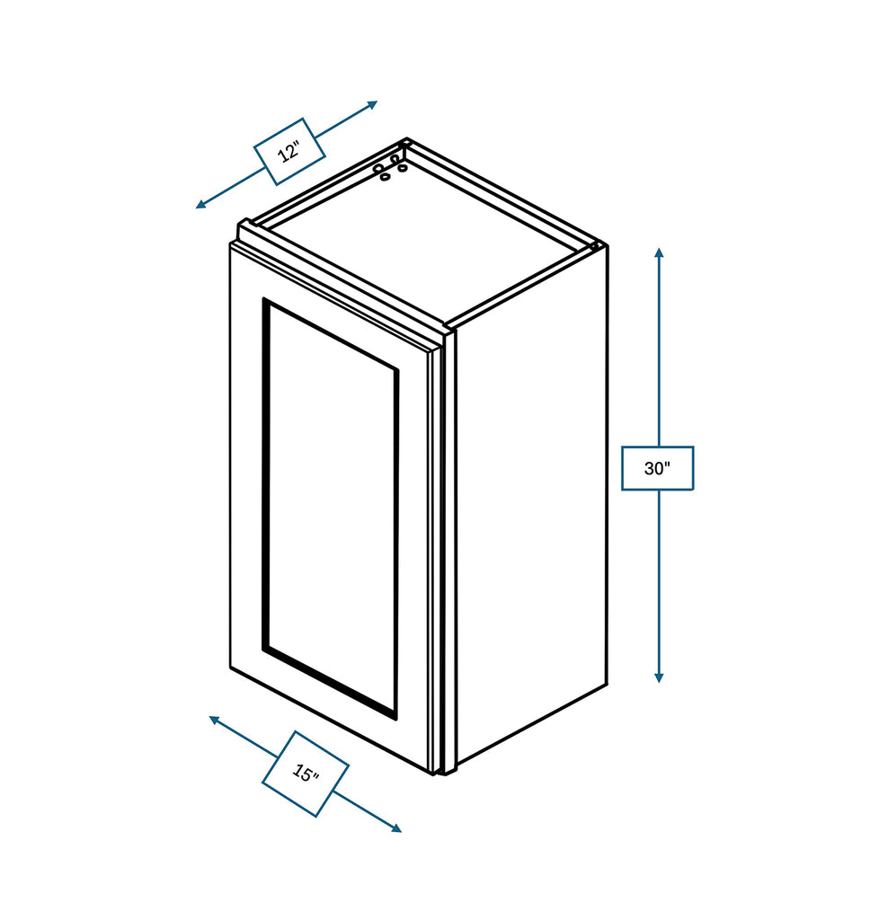 Platinum Grey Shaker 15 in. x 30 in. Wall Cabinet