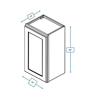 Builder's Pride White 15 in. Wide x 12 in. Deep x 30 in. Tall - Wall Shaker Cabinet
