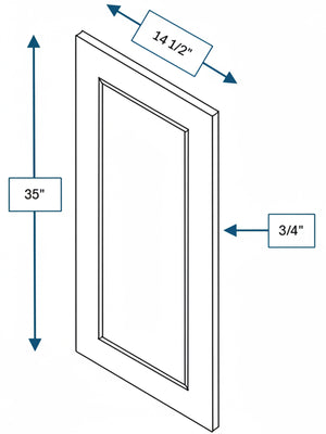 Wexford White Oak Bevel Shaker Clear Glass Door  15 in. x 36 in.