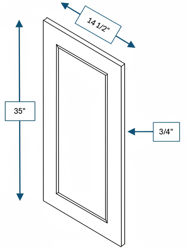 Wexford White Oak Bevel Shaker Clear Glass Door  15 in. x 36 in.