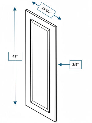 Wexford White Oak Bevel Shaker Clear Glass Door  15 in. x 42 in.