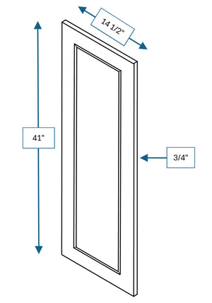 Montpelier Sage Raised Panel Clear Glass Door 15 in. x 42 in.
