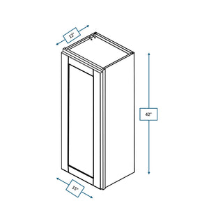 Malibu White 15 in. Wide x 12 in. Deep x 42 in. Tall - Wall Shaker Cabinet