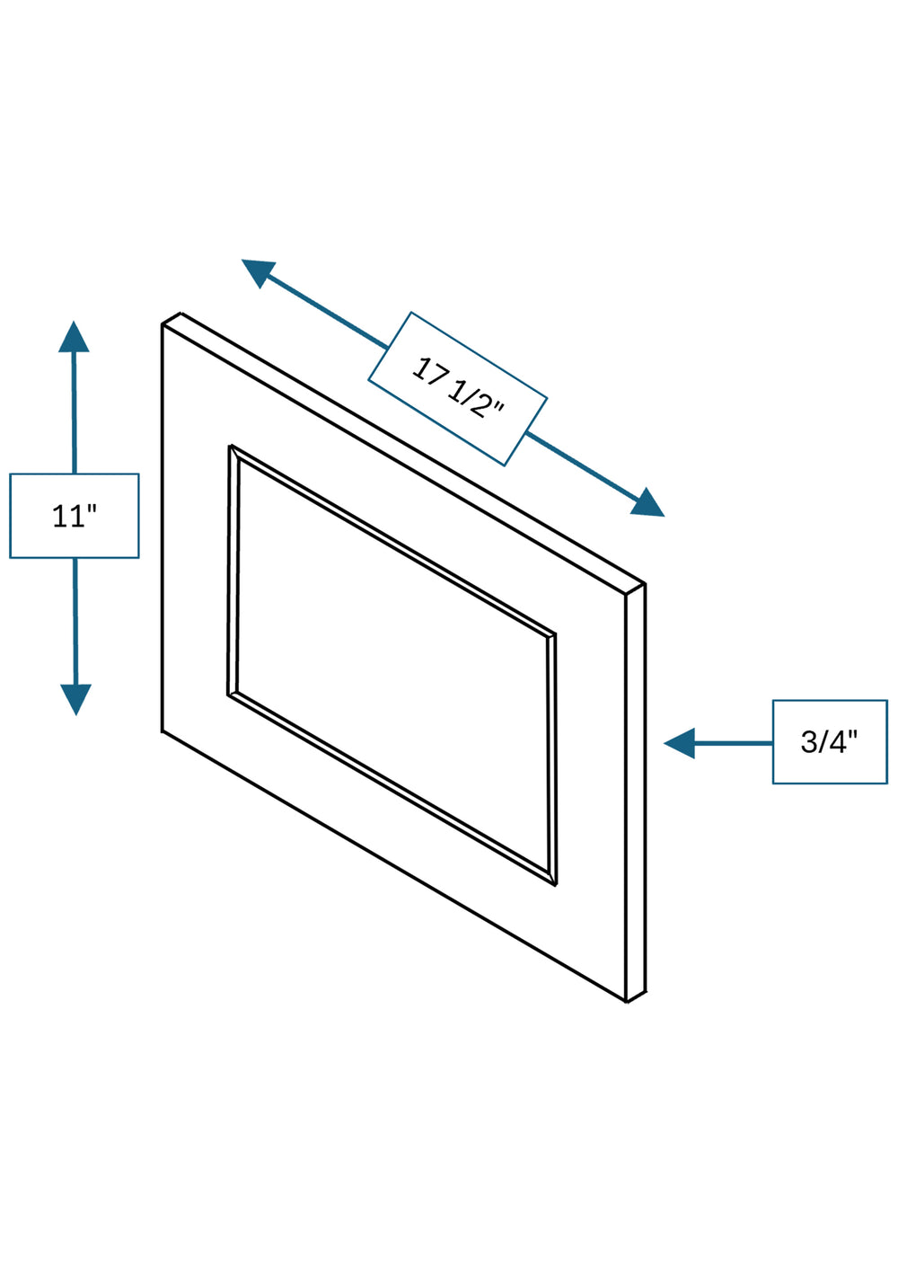 Chalet White Raised Panel Chalet White WC18X12 Clear Glass DOOR 2 PACK