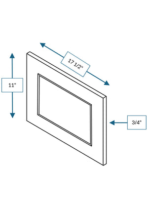 Chalet White Raised Panel Chalet White WC18X12 Clear Glass DOOR 2 PACK