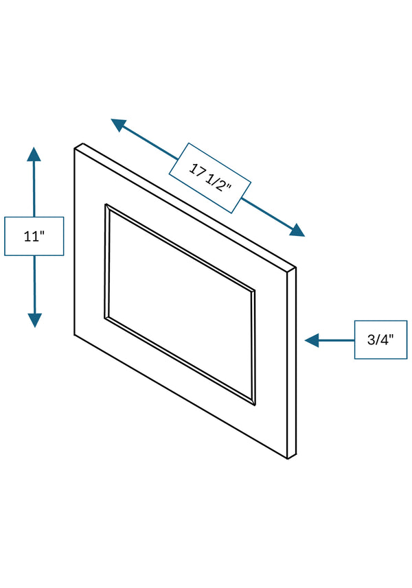 Chalet White Raised Panel Chalet White WC18X12 Clear Glass DOOR 2 PACK