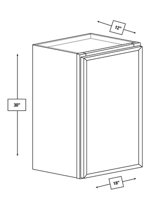 Franklin White Slim Shaker 18 in. x 30 in. Wall Cabinet