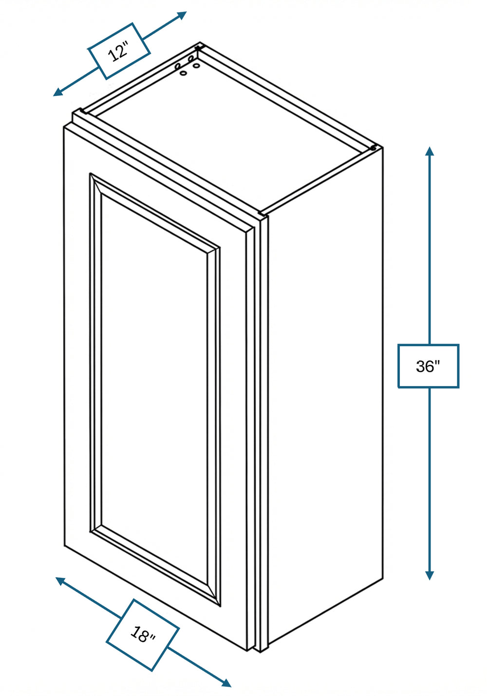 Montpelier Sage Raised Panel 18 in. x 36 in. Wall Cabinet