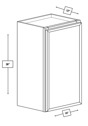 Franklin White Slim Shaker 18 in. x 36 in. Wall Cabinet