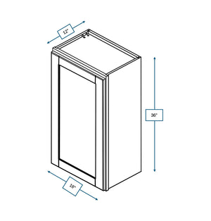 Malibu White 18 in. Wide x 12 in. Deep x 36 in. Tall - Wall Shaker Cabinet
