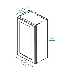 Hampton Pewter 18 in. Wide x 12 in. Deep x 36 in. Tall - Wall Shaker Cabinet