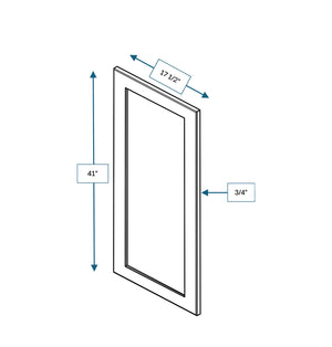 Spring Hill Hickory Clear Glass Door for 18 in. Wide x 12 in. Deep x 42 in. Tall - Wall Shaker Cabinet