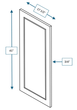 Montpelier Sage Raised Panel Clear Glass Door 18 in. x 42 in.
