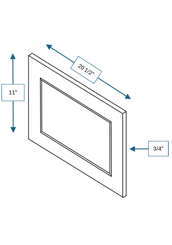 Chalet White Raised Panel Chalet White WC21X12 Clear Glass DOOR 2 PACK