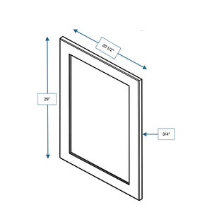 Spring Hill Hickory Clear Glass Door for 21 in. Wide x 12 in. Deep x 30 in. Tall - Wall Shaker Cabinet