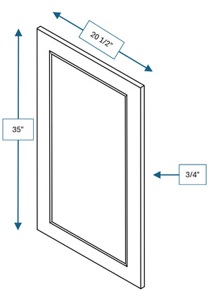 Cotswold Linen Raised Panel Clear Glass Door 21 in. x 36 in.