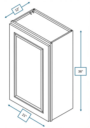 Montpelier Sage Raised Panel 21 in. x 36 in. Wall Cabinet
