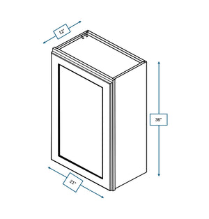 Platinum Grey 21 in. Wide x 12 in. Deep x 36 in. Tall - Wall Shaker Cabinet