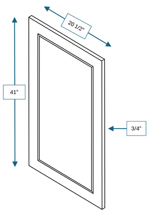 Montpelier Sage Raised Panel Clear Glass Door 21 in. x 42 in.
