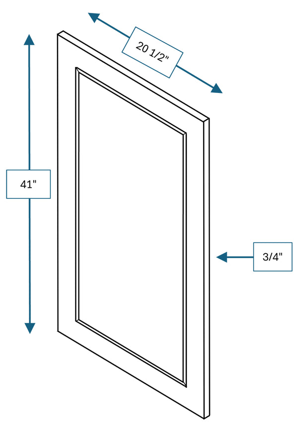 Montpelier Sage Raised Panel Clear Glass Door 21 in. x 42 in.