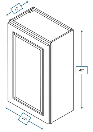 Cotswold Linen Raised Panel 21 in. x 42 in. Wall Cabinet