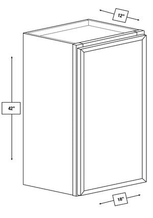 Arctic Mist Slim Shaker 21 in. x 42 in. Wall Cabinet