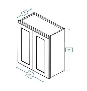 Platinum Grey 24 in. Wide x 12 in. Deep x 30 in. Tall - Wall Shaker Cabinet