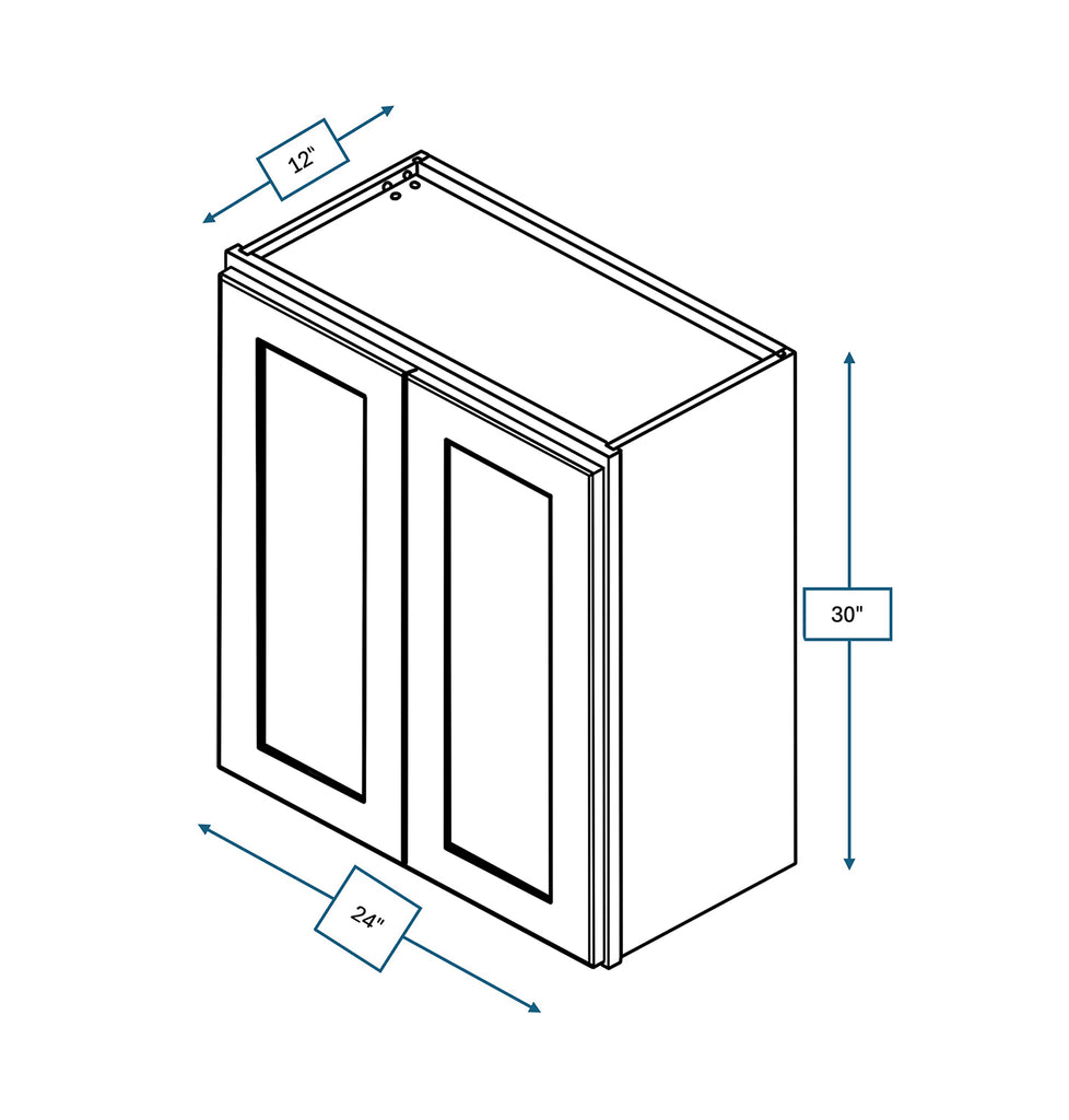 Platinum Grey Shaker 24 in. x 30 in. Wall Cabinet
