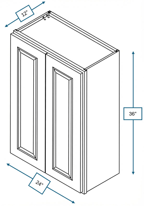 Montpelier Sage Raised Panel 24 in. x 36 in. Wall Cabinet