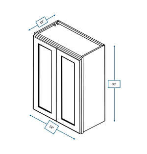 Platinum Grey 24 in. Wide x 12 in. Deep x 36 in. Tall - Wall Shaker Cabinet