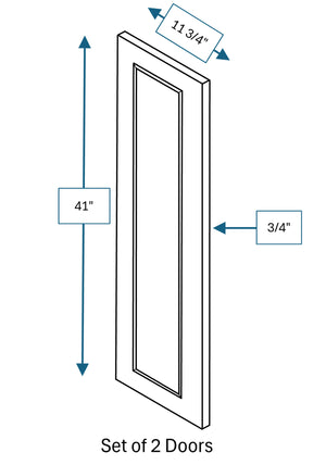 Montpelier Sage Raised Panel Clear Glass Door 2-Pack 24 in. x 42 in.