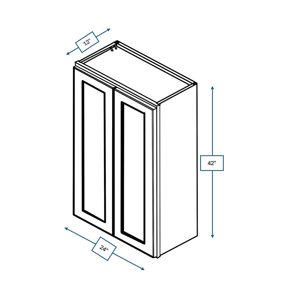 Platinum Grey Shaker 24 in. x 42 in. Wall Cabinet