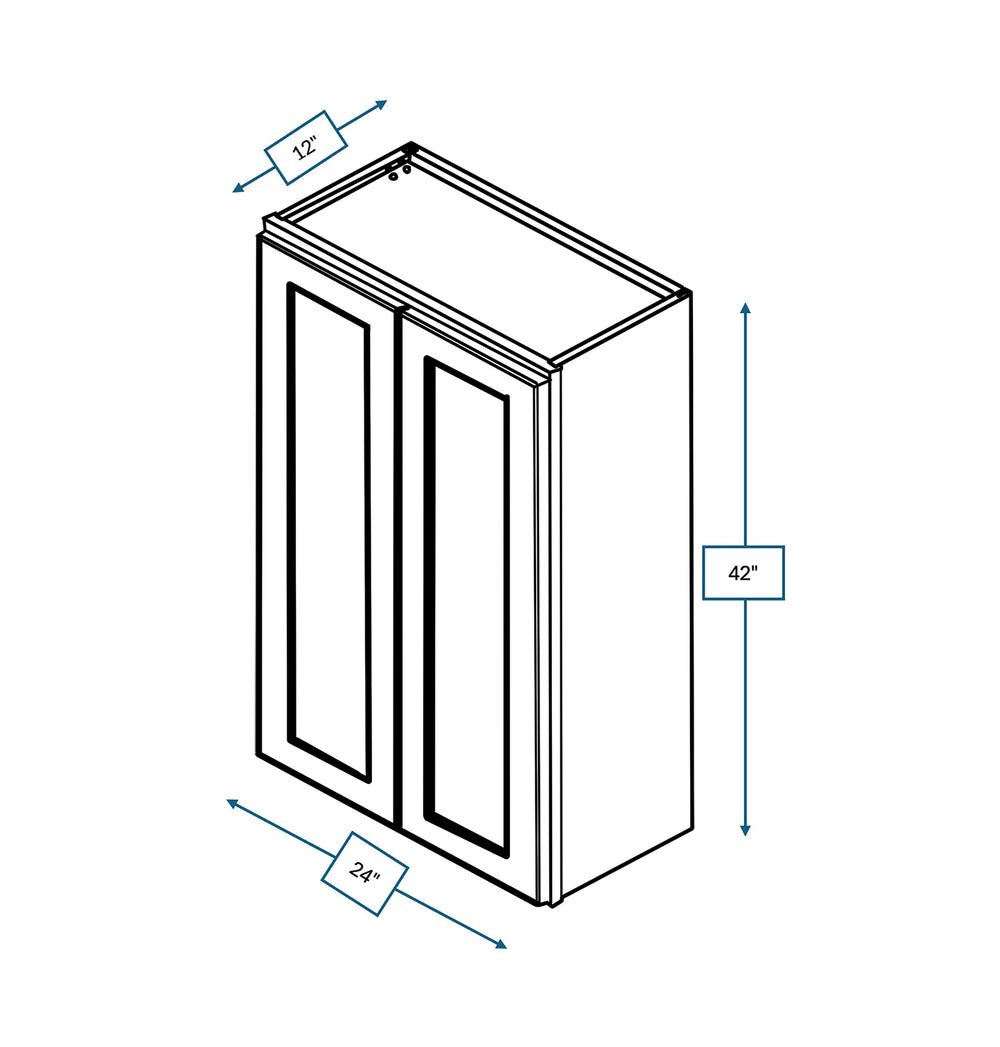 Builder's Pride Suede Shaker 24 in. x 42 in. Wall Cabinet